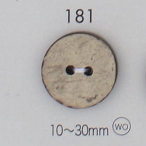 181 Natural Wood 2-hole Button DAIYA BUTTON