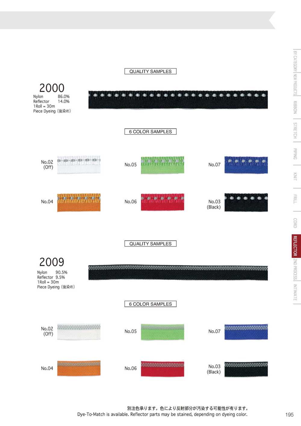 2000 Reflector Piping[Ribbon Tape Cord] Telala (Inoue Ribbon Industry)