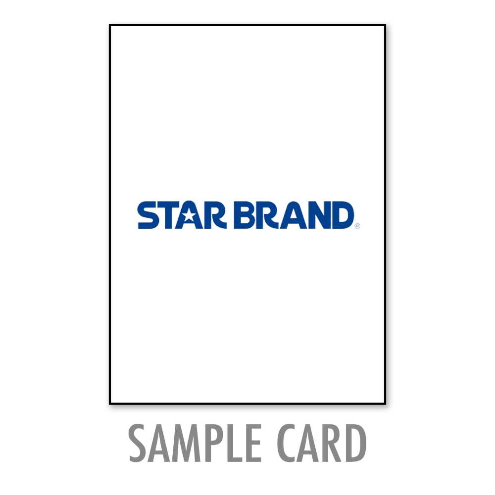 STARBRAND-SAMPLE2 STAR BRAND Sample Card