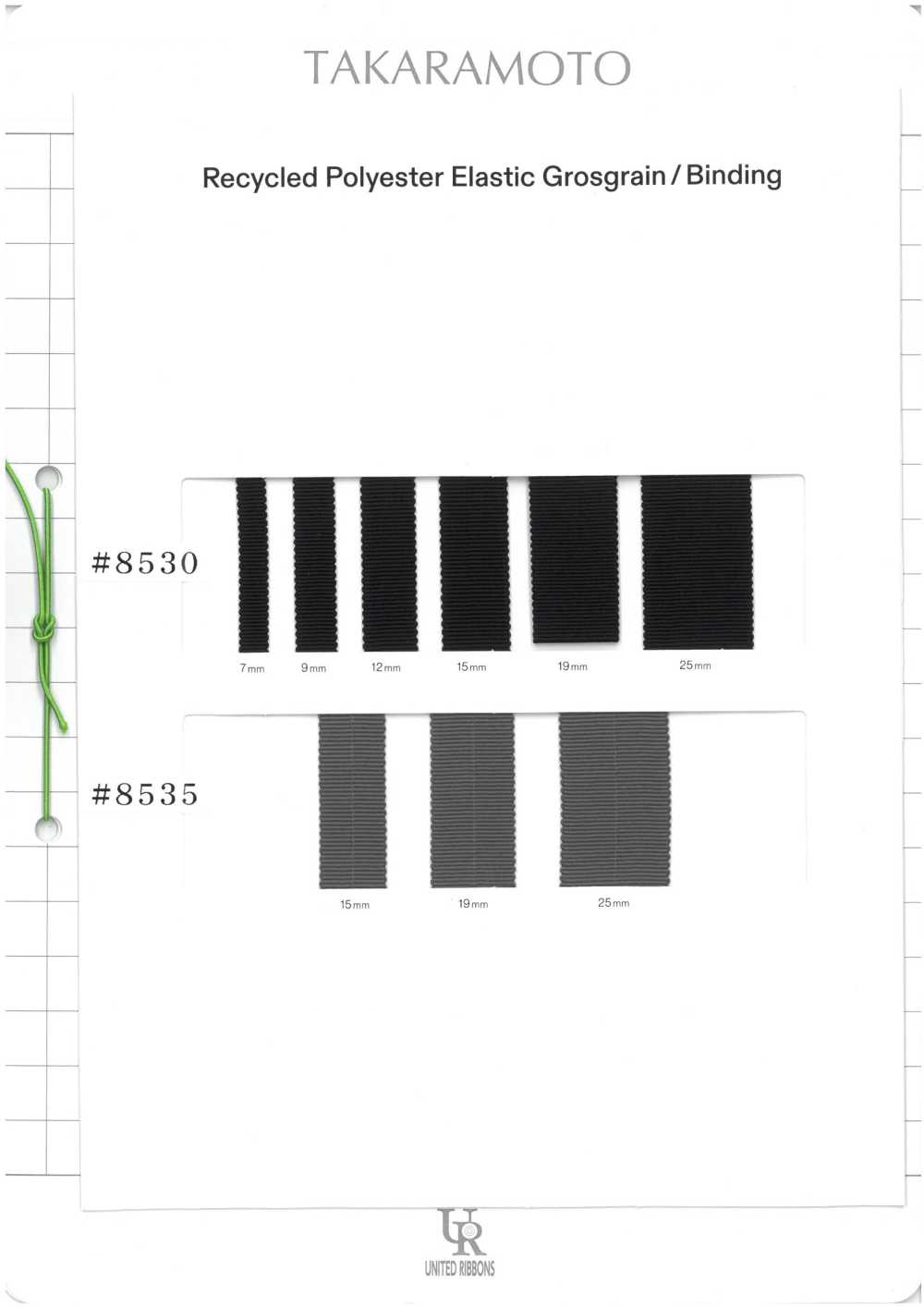 8530/8535-SAMPLE 8530/8535 Sample Card UNITED RIBBONS