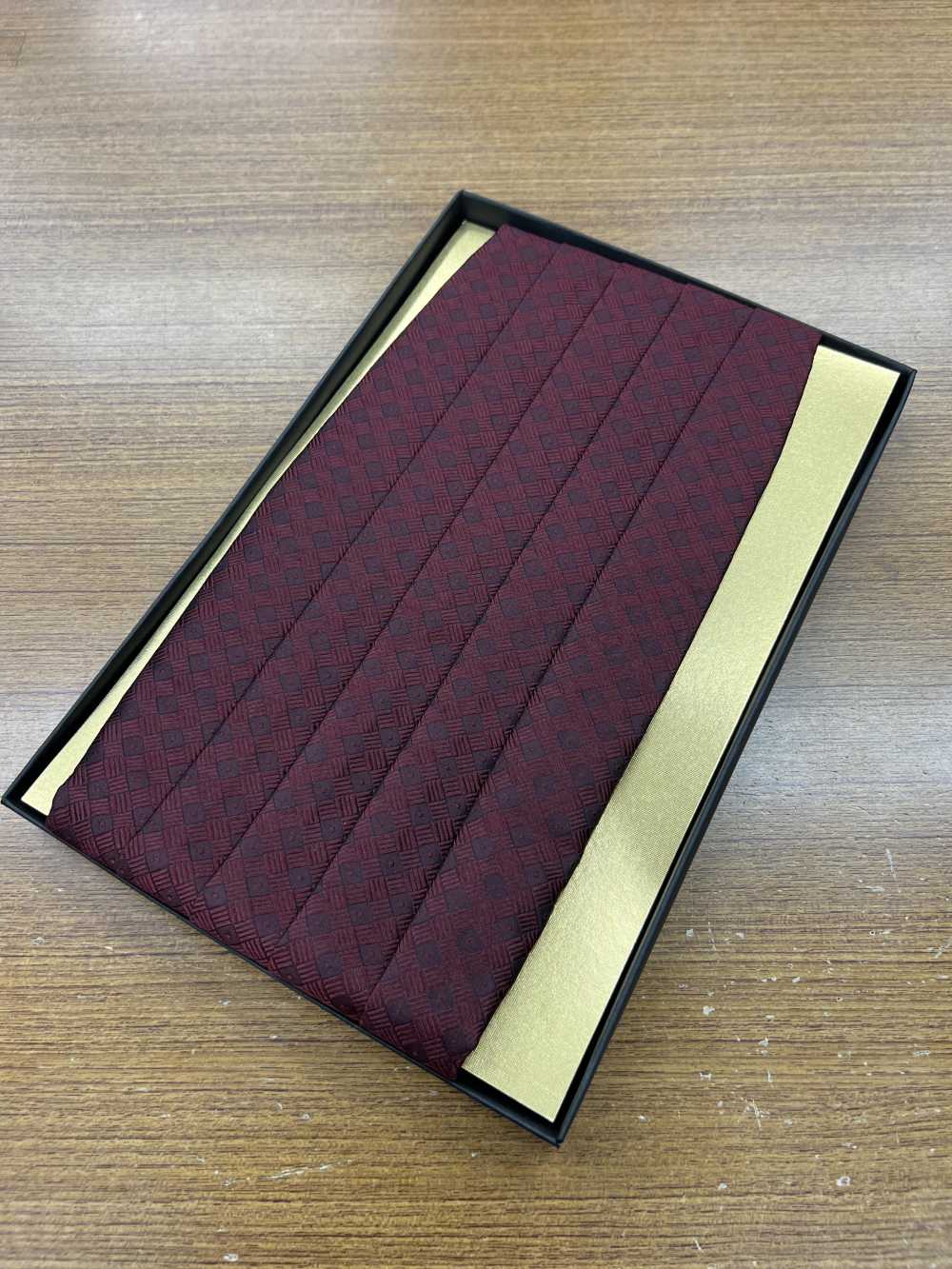 CM-962 Silk Wine Red With Burgundy Weave Pattern[Formal Accessories] Yamamoto(EXCY)