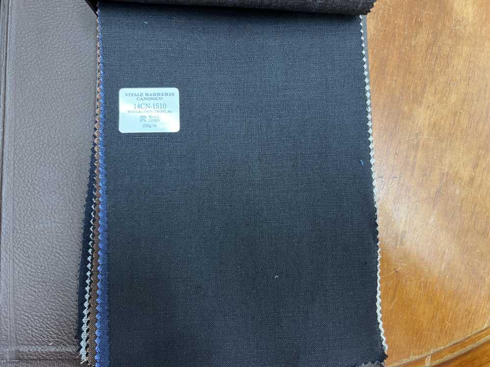 14CN-1510 CANONICO 21 Micron Wool & Linen Black[Textile] CANONICO