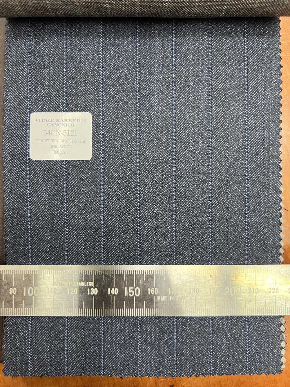 54CN5121 CANONICO TRADITIONAL WORSTED 21μ Herringbone Blue[Textile] CANONICO