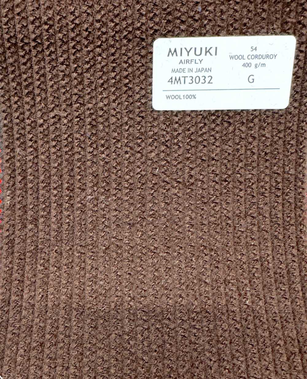 4MT3032 VARAIETESWOOL CORDUROY Medium Brown[Textile] Miyuki Keori (Miyuki)