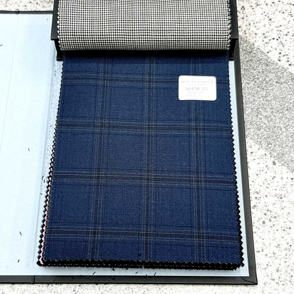 56458-25 25SS BEST SELECTION [N-STRETCH] N-STRETCH Dark Navy Check[Textile] Kunishima Co., Ltd.