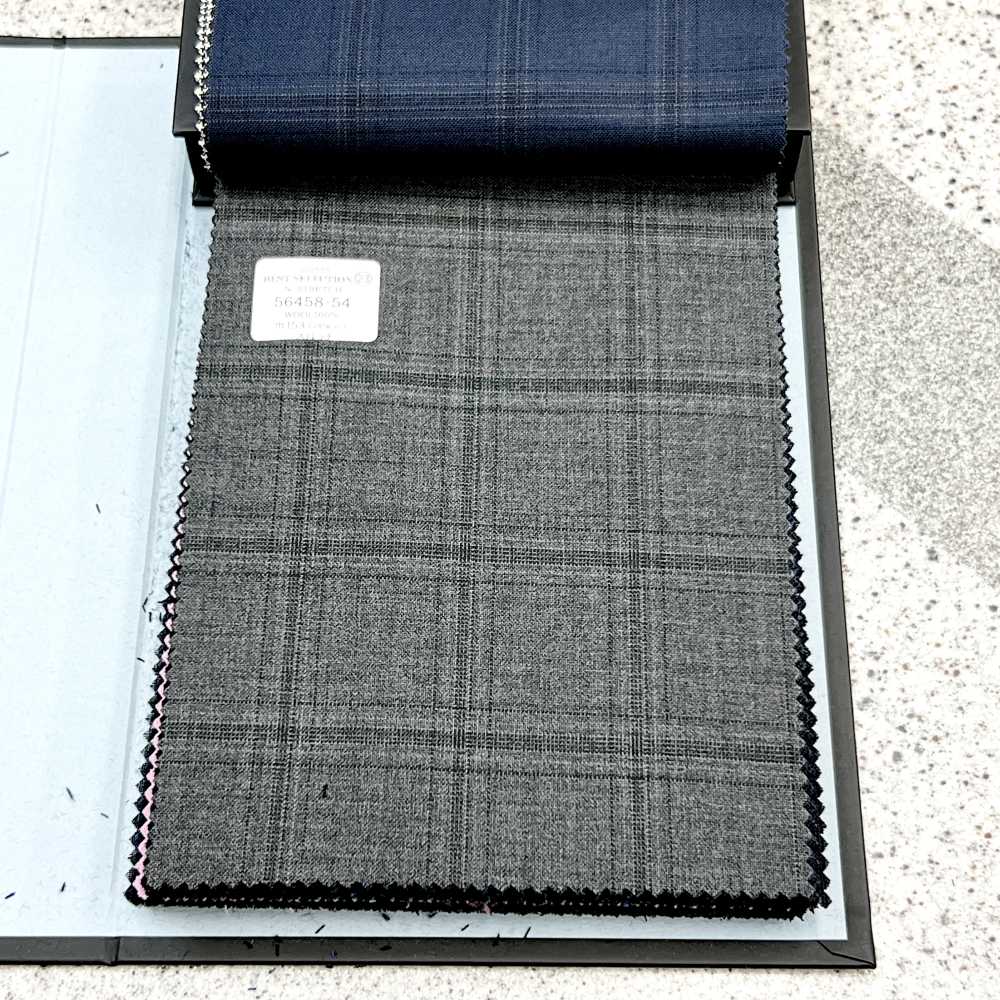 56458-54 25SS BEST SELECTION [N-STRETCH] N-Stretch Gray Check[Textile] Kunishima Co., Ltd.