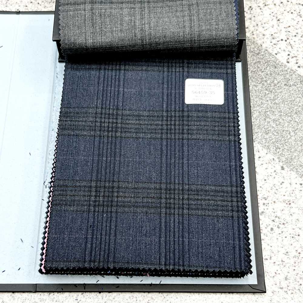 56459-35 25SS BEST SELECTION [N-STRETCH] N-Stretch Check Dark Gray[Textile] Kunishima Co., Ltd.