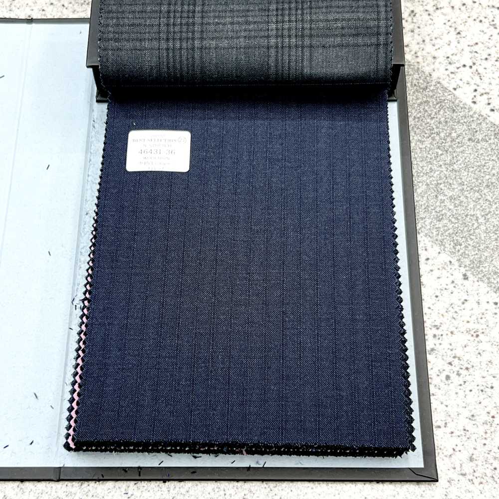 46431-36 25SS BEST SELECTION [N-STRETCH] N-STRETCH Dark Navy Shadow Stripe[Textile] Kunishima Co., Ltd.