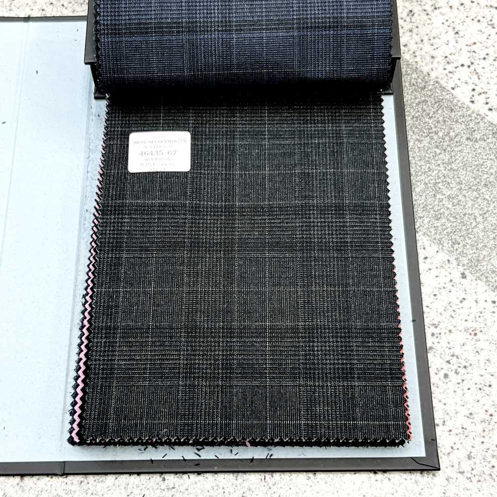 46435-67 25SS BEST SELECTION [N-STRETCH] N-Stretch Dark Gray Tartan Check[Textile] Kunishima Co., Ltd.