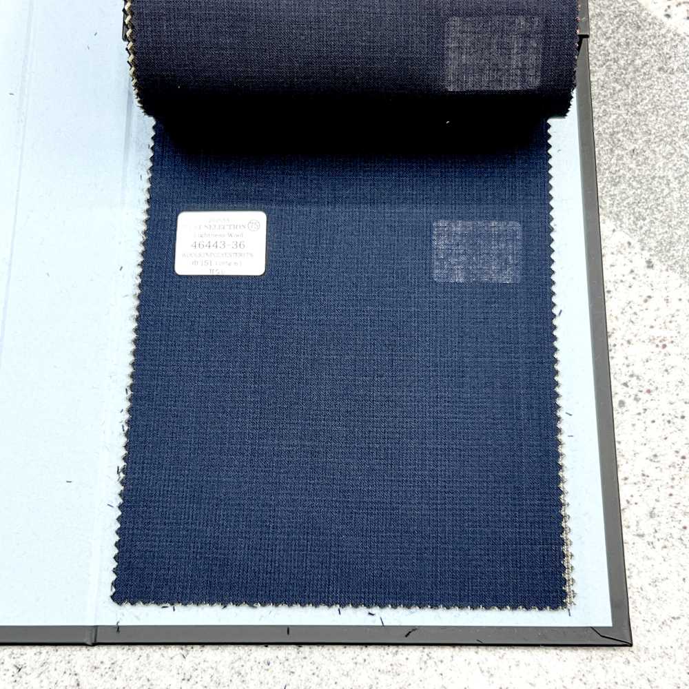 46443-36 25SS BEST SELECTION [Lightness Wool] Lightness Wool Navy No Pattern[Textile] Kunishima Co., Ltd.