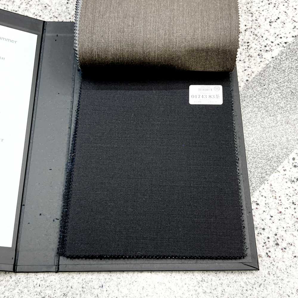 01743-83 25SSHERDREX [Classico] Classico Wool Brown Sharkskin[Textile] Kunishima Co., Ltd.