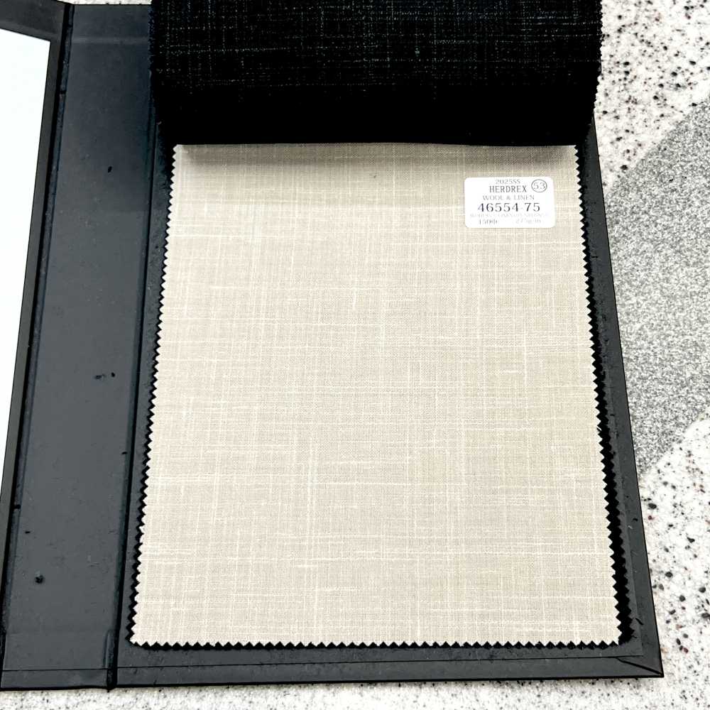 46554-75 25SSHERDREX [WOOL&LINEN] Wool And Linen Woven Beige[Textile] Kunishima Co., Ltd.