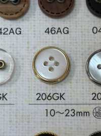 206GK Simple 4-hole Plastic Button DAIYA BUTTON Sub Photo