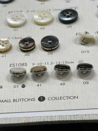 ES108S Elegant Shell-like Polyester Buttons For Shirts And Blouses DAIYA BUTTON Sub Photo