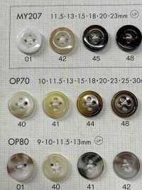 OP70 Elegant Tortoiseshell 4-hole Polyester Button DAIYA BUTTON Sub Photo