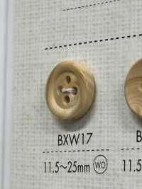 BXW17 Natural Material Wood 4-hole Button DAIYA BUTTON Sub Photo