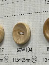 BXW104 Natural Material Wood 2 Hole Button DAIYA BUTTON Sub Photo