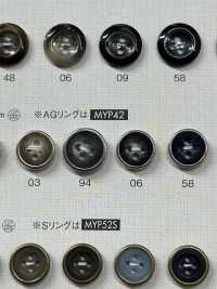 MYP42S Buffalo-like Silver 4-hole Polyester Button DAIYA BUTTON Sub Photo