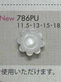 786PU Flower-shaped Plastic Button DAIYA BUTTON Sub Photo