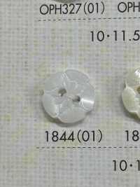 1844 Two-hole Flower-shaped Polyester Button DAIYA BUTTON Sub Photo