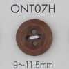 ONT07H Natural Material Corozo Nut 4 Hole Button