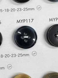 MYP117 Polyester Resin Bordered 4-hole Button DAIYA BUTTON Sub Photo