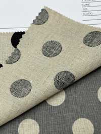 DOT-7100-3 Linen Loomstate Coin Dot[Textile / Fabric] HOKKOH Sub Photo