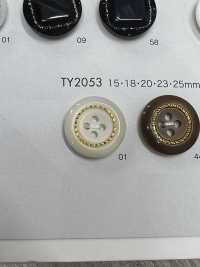 TY2053 Polyester Resin 4-hole Button DAIYA BUTTON Sub Photo