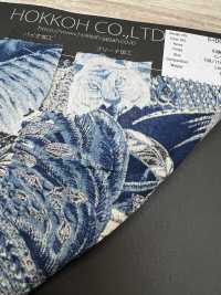 5-IDG-HDPT3 Linen ID Discharge Printing Hand Printing Indigo Discharge Printing[Textile / Fabric] HOKKOH Sub Photo