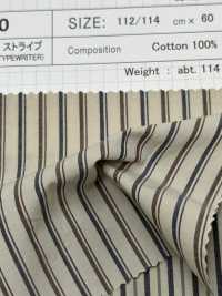 SBN9210 60/1 Typewritter Cloth Stripe[Textile / Fabric] SHIBAYA Sub Photo