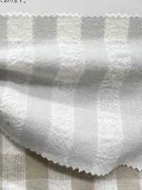 26257 Cotton Dobby Brushed Light Cross Check Washer Finish[Textile / Fabric] SUNWELL Sub Photo