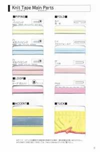 11000-3F 11000 Knit Tape Tri-fold Tape[Ribbon Tape Cord] STAR BRAND (Hoshika) Sub Photo