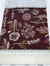 8025-1795-2 21W Corduroy Embroidered Flowers[Textile / Fabric] HOKKOH Sub Photo