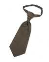 YT-944 Japanese Made Ascot Tie(Europe Tie) Silk Jacquard Check Brown