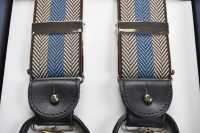 AT-2679/13 ALBERT THURSTON Suspenders, Herringbone Stripe Pattern, Blue, Elastic, 35mm[Formal Accessories] ALBERT THURSTON Sub Photo