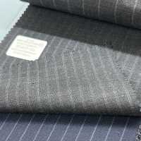 95407-50 25SS BEST SELECTION [FANCY WORSTED] Fancy Worsted Double Stripe Dark Grey[Textile] Kunishima Co., Ltd. Sub Photo