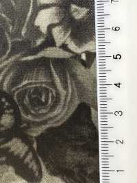 URJ-083 Made In Italy 100% Cupra Printed Lining Roses And Trains Sepia TCS Sub Photo