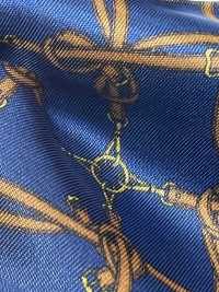 URJ-091 Made In Italy 100% Cupra Printed Lining Belt Check Blue TCS Sub Photo