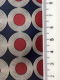 URJ-094 Made In Italy 100% Cupra Printed Lining Multi-Dot Red X Navy TCS Sub Photo