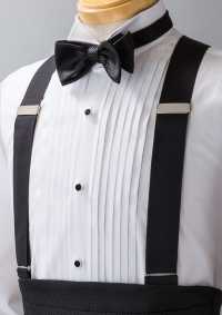 AT-40BB Albert Thurston Suspenders Black 40mm Rigid (Ribbon)[Formal Accessories] ALBERT THURSTON Sub Photo