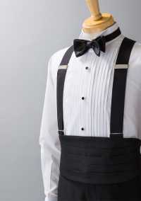 AT-40BB Albert Thurston Suspenders Black 40mm Rigid (Ribbon)[Formal Accessories] ALBERT THURSTON Sub Photo