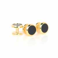 F-1 Formal Cuffs &amp; Studs Set Onyx Gold Round[Formal Accessories] Yamamoto(EXCY) Sub Photo